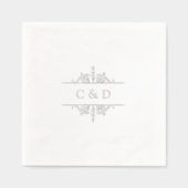 Monogramme de mariage élégant moderne classique vi (Recto)