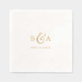 Monogramme de mariage élégant moderne classique vi (Recto)