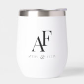 Monogramme de mariage Élégant Simple Minimaliste (Gauche)