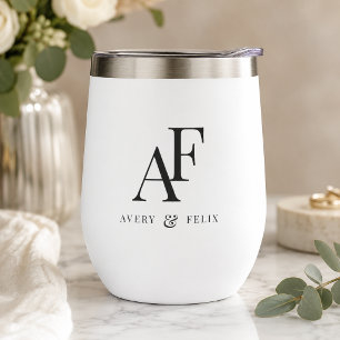 Monogramme de mariage Élégant Simple Minimaliste
