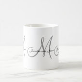Monogramme de mariage et tasse de faveur de cadeau (Centre)