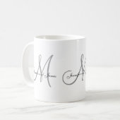 Monogramme de mariage et tasse de faveur de cadeau (Devant gauche)