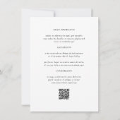 Monogramme de Mariage Invitation de Mariage Code Q (Dos)