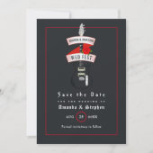 Monogramme de mariage Rock and Roll pour carte de (Devant)
