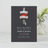 Monogramme de mariage Rock and Roll pour carte de (Debout devant)