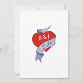 Monogramme de mariage Rock and Roll pour carte de (Dos)