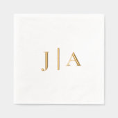 Monogramme de mariage simple élégant (Recto)