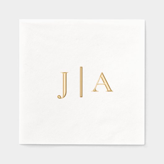 Monogramme de mariage simple et élégant (Recto)