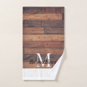 Monogramme de Motif de briques rustiques unique No (Serviette à main)