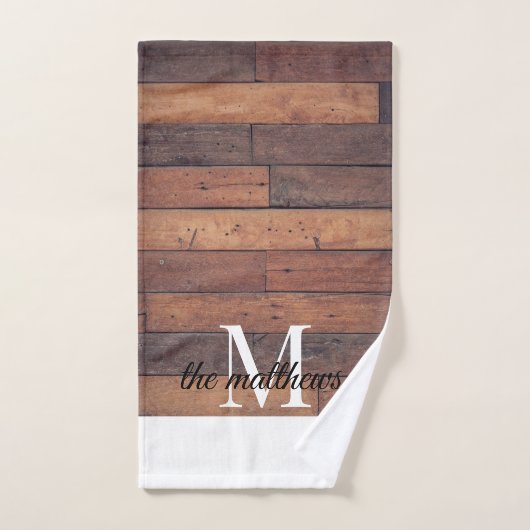 Monogramme de Motif de briques rustiques unique No (Serviette à main)