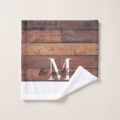 Monogramme de Motif de briques rustiques unique No (Gant de toilette)