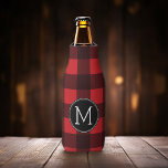 Monogramme de Motif de Buffle Noir Rouge Rustique<br><div class="desc">Un design robuste et masculin avec un espace pour monogrammes. Un motif classique et traditionnel qui existe depuis des années. Si vous devez ajuster l'illustration ou modifier la police,  vous pouvez cliquer sur la zone personnaliser. Cela vous mènera à l'outil de conception où vous pouvez effectuer de nombreux changements.</div>