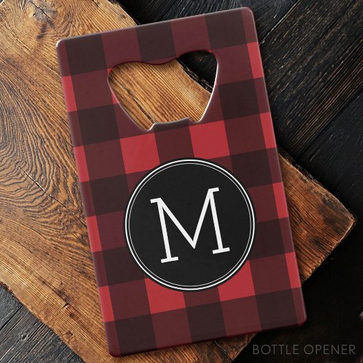 Monogramme de Motif de Buffle Noir Rouge Rustique
