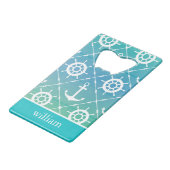 Monogramme de Motif nautique Turquoise (Devant Angle)
