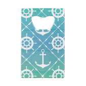 Monogramme de Motif nautique Turquoise (Dos)
