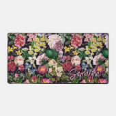 monogramme de motif noir vintage rose (Recto)