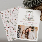 Monogramme de Noël Carte de vacances photo