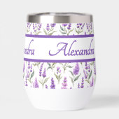 Monogramme de nom à l'aquarelle de fleur sauvage v (Arrière)