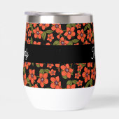 Monogramme de nom aquarelle florale rouge (Droite)