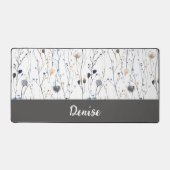 Monogramme de nom de fleur sauvage aquarelle bleu  (Recto)