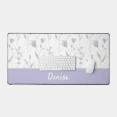 Monogramme de nom de fleur sauvage aquarelle bleu  (Clavier et souris)