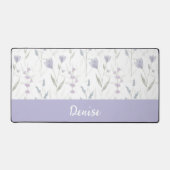 Monogramme de nom de fleur sauvage aquarelle bleu  (Recto)