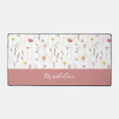 Monogramme de nom de fleur sauvage aquarelle rose (Recto)