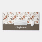 Monogramme de nom de fleur sauvage aquarelle rose (Clavier et souris)