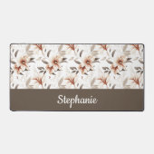 Monogramme de nom de fleur sauvage aquarelle rose (Recto)