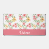 Monogramme de nom de fleur sauvage aquarelle rose  (Recto)