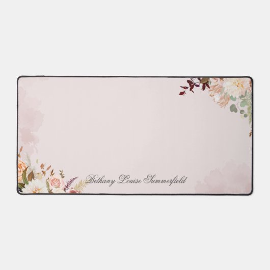 Monogramme de nom de script floral botanique (Recto)