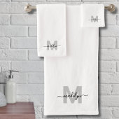 Monogramme de nom de script girly moderne noir bla