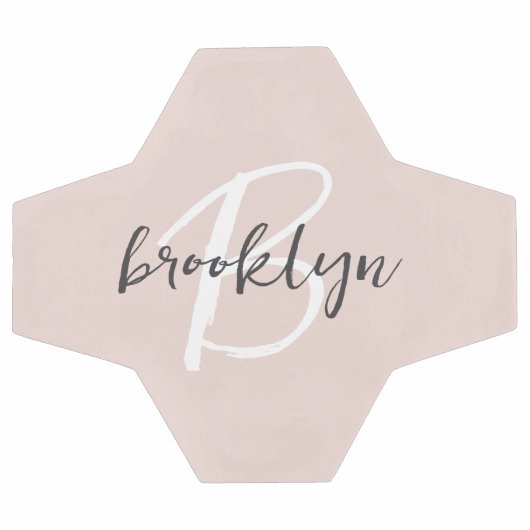 Monogramme de nom de script gris rose fuchsia tend (Plat)