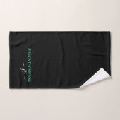 Monogramme de nom de script simple sarcelle noir m (Serviette à main)