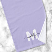 Monogramme de nom de script violet