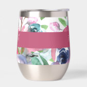 Monogramme de nom floral aquarelle d'été (Gauche)