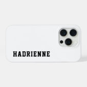 Monogramme de nom noir et blanc moderne (Verso Horizontal)