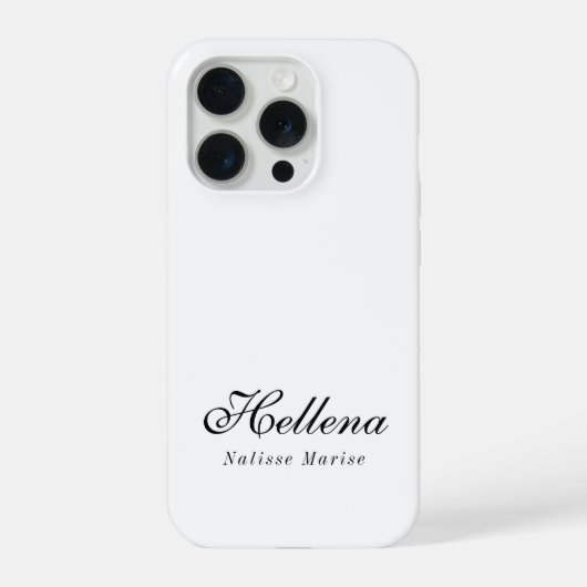 Monogramme de nom noir et blanc moderne (Verso)