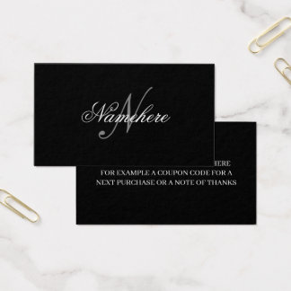 Monogramme de nom noir et blanc personnalisé uniqu