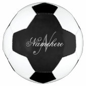 Monogramme de nom noir et blanc personnalisé uniqu (Devant)