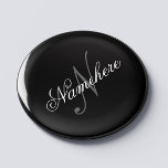 Monogramme de nom noir et blanc personnalisé uniqu<br><div class="desc">Personnalisé Unique Noir et Blanc Nom Monogramme Design pour tout le monde.</div>