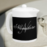 Monogramme de nom noir et blanc personnalisé uniqu<br><div class="desc">Personnalisé Unique Noir et Blanc Nom Monogramme Design pour tout le monde.</div>