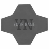 Monogramme de nom (ou autre texte) gris foncé mode (Plat)