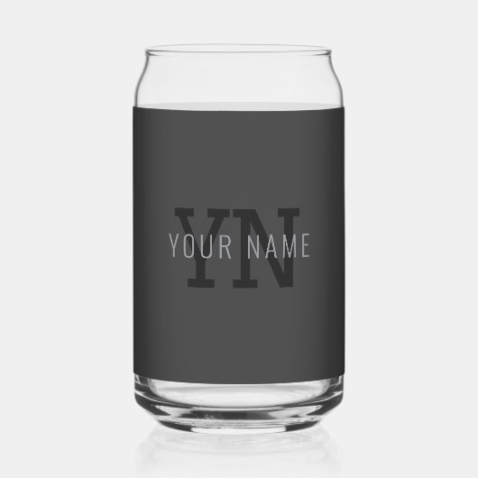 Monogramme de nom (ou autre texte) gris foncé mode (Recto)