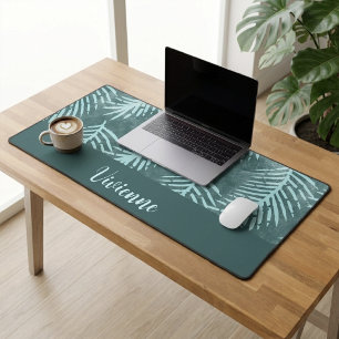 Monogramme de nom personnalisé feuille tropicale b