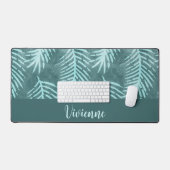 Monogramme de nom personnalisé feuille tropicale b (Clavier et souris)