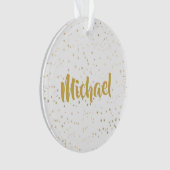 Monogramme de nom personnalisé Gold White (devant)