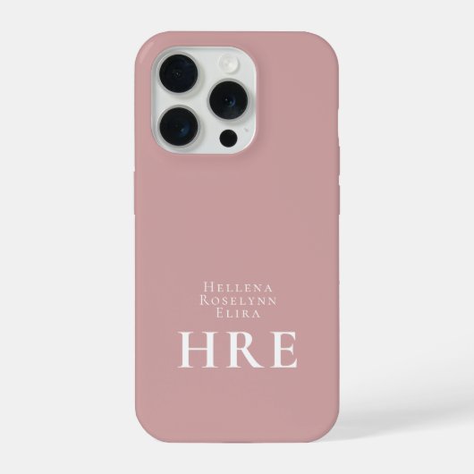 Monogramme de nom rose moderne (Verso)