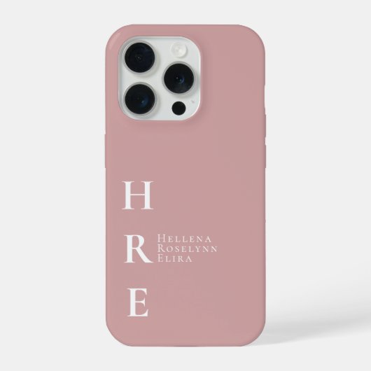 Monogramme de nom rose moderne (Verso)