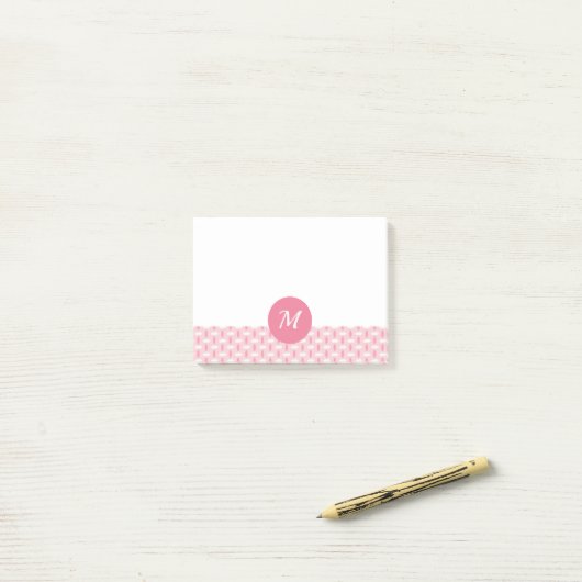 Monogramme de notes de post-it (Sur un bureau)